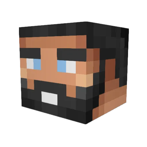 Berandyn Minecraft avatar head, 3D render