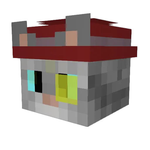 BeratAga_ Minecraft avatar head, 3D render