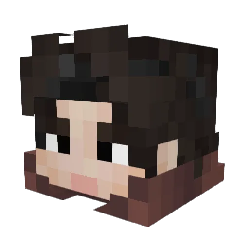Berbarico Minecraft avatar head, 3D render