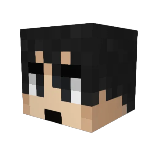Berbezer3 Minecraft avatar head, 3D render