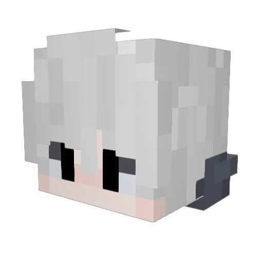 Bercercore Minecraft avatar head, 3D render