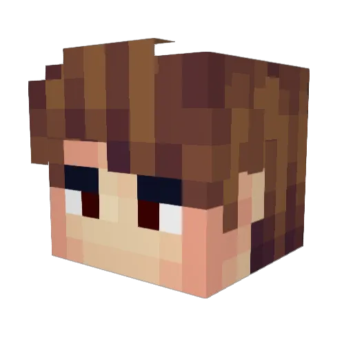 Berckopy Minecraft avatar head, 3D render