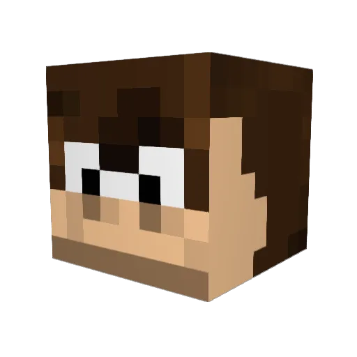 BereGrylls Minecraft avatar head, 3D render