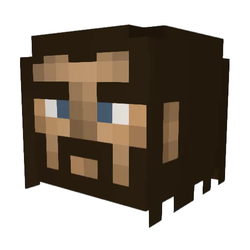 Beregrim Minecraft avatar head, 3D render