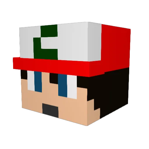 Beretta295 Minecraft avatar head, 3D render