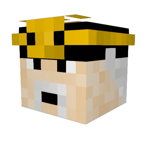 BergWeise Minecraft avatar head, 3D render