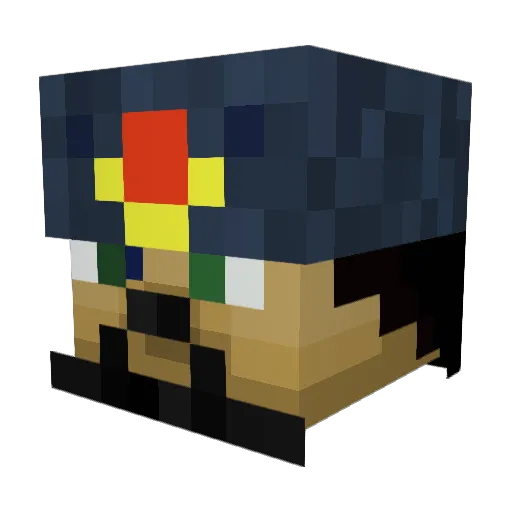 BergaNNN Minecraft avatar head, 3D render