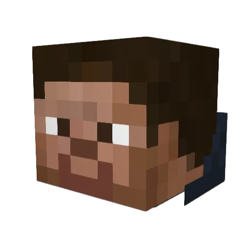 Bergability Minecraft avatar head, 3D render