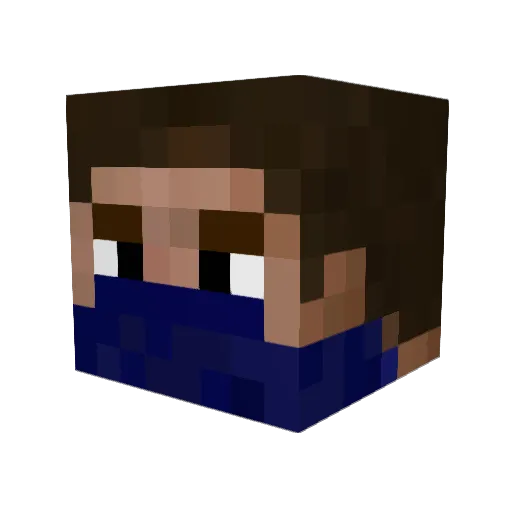 Bergemeister Minecraft avatar head, 3D render