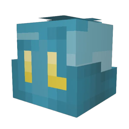Bergen_ Minecraft avatar head, 3D render