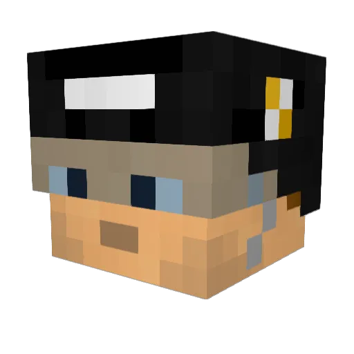 Bergeron98 Minecraft avatar head, 3D render