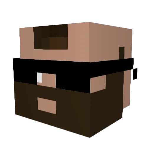 Bergjaa Minecraft avatar head, 3D render