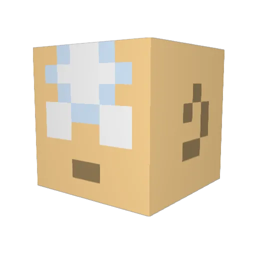 Berglo Minecraft avatar head, 3D render