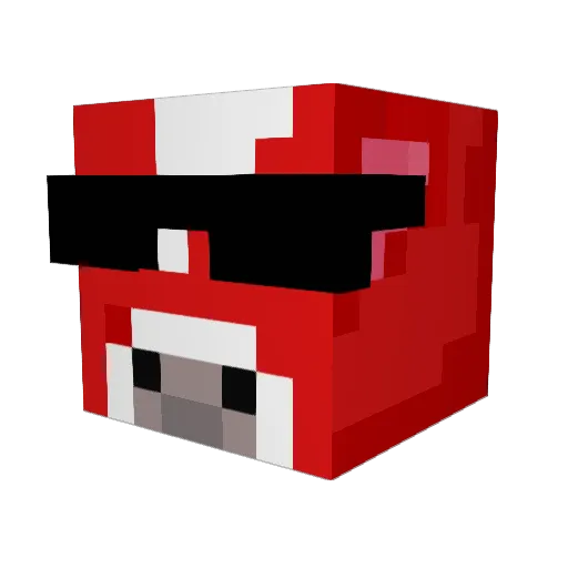 Bergwinter Minecraft avatar head, 3D render