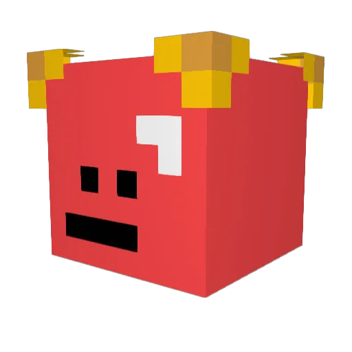 Berie_ Minecraft avatar head, 3D render