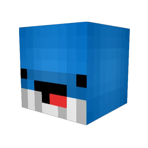 BerikGod Minecraft avatar head, 3D render