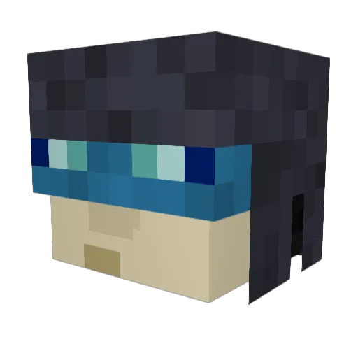 Bering_C Minecraft avatar head, 3D render