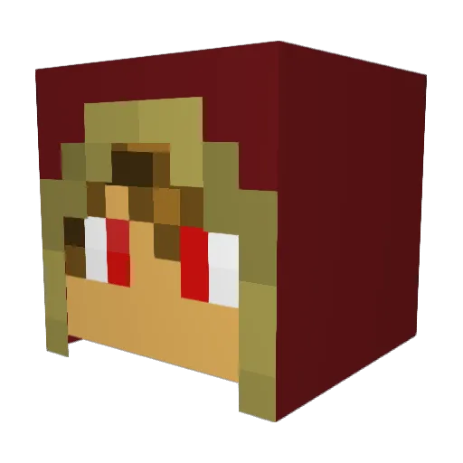 Beritra Minecraft avatar head, 3D render