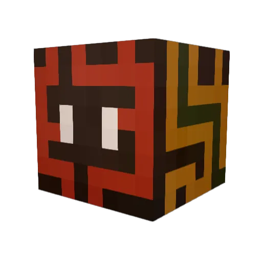 Berji Minecraft avatar head, 3D render