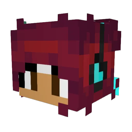 BerkFler Minecraft avatar head, 3D render
