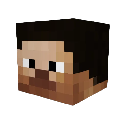 Berkard Minecraft avatar head, 3D render