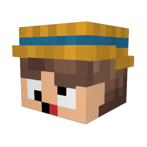 Berkayhancii Minecraft avatar head, 3D render