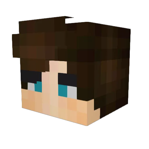 Berkellium Minecraft avatar head, 3D render