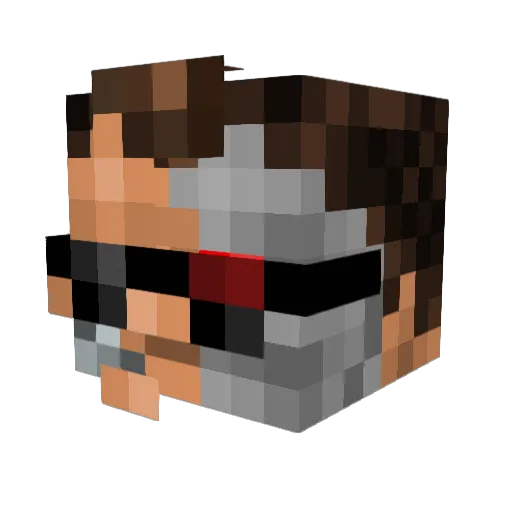 Berkercix Minecraft avatar head, 3D render