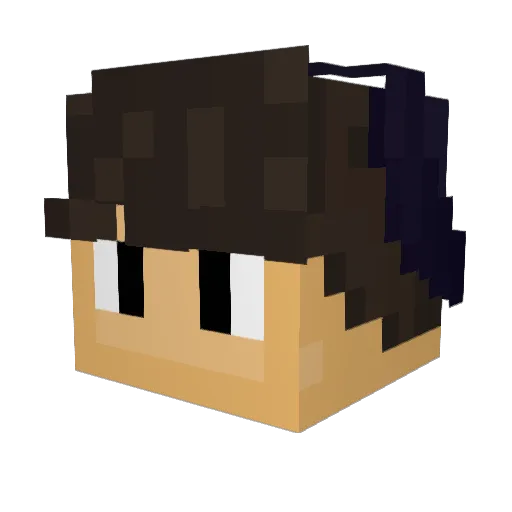 Berkobero Minecraft avatar head, 3D render