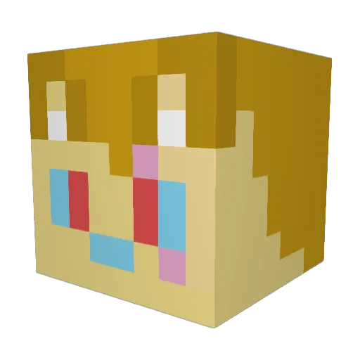 Berkweill Minecraft avatar head, 3D render
