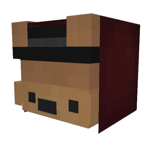 BerliHD Minecraft avatar head, 3D render