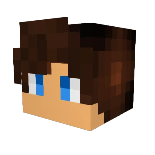 BerlinerPsyche Minecraft avatar head, 3D render