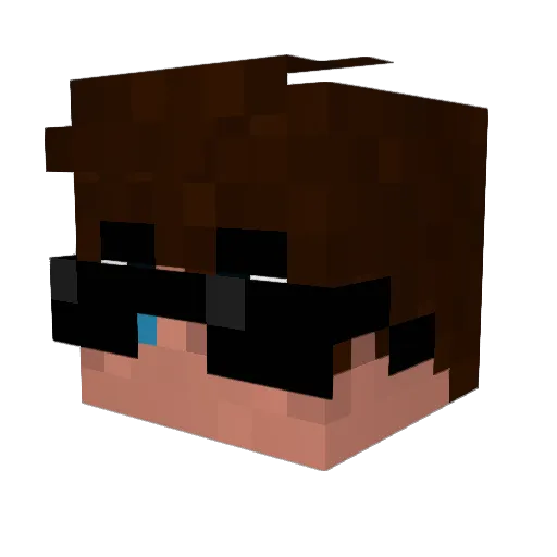 Berlinz00 Minecraft avatar head, 3D render
