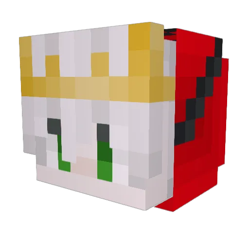 BerlynOfficial Minecraft avatar head, 3D render