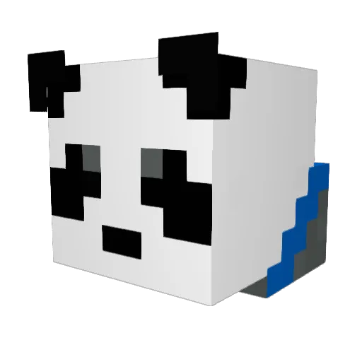 Bermous Minecraft avatar head, 3D render
