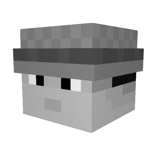 Bermthesequel Minecraft avatar head, 3D render