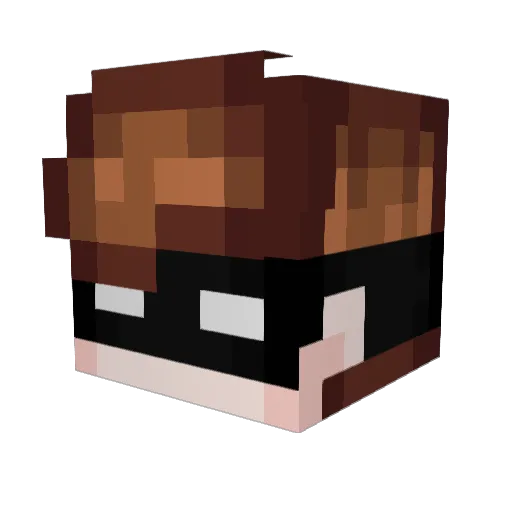 BermudaBenny Minecraft avatar head, 3D render