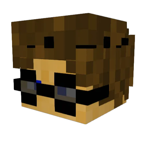 Bermune Minecraft avatar head, 3D render