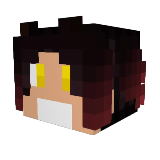 BernDaPlay Minecraft avatar head, 3D render