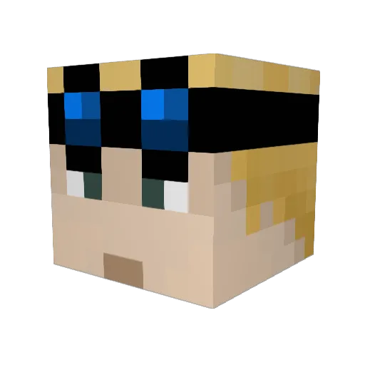 Bernard309 Minecraft avatar head, 3D render
