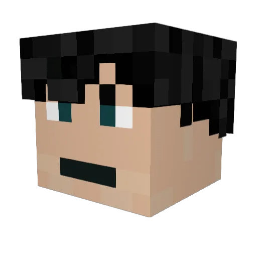 BernardJChow Minecraft avatar head, 3D render