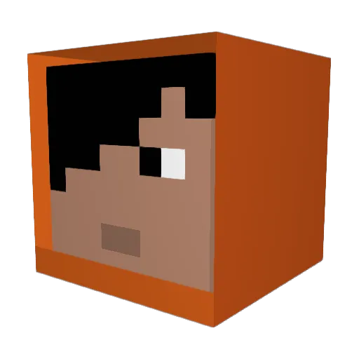 Bernardthefish Minecraft avatar head, 3D render