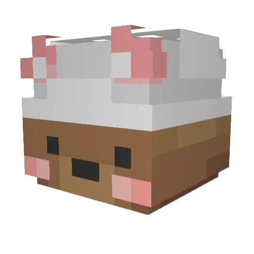 BernersCookies Minecraft avatar head, 3D render