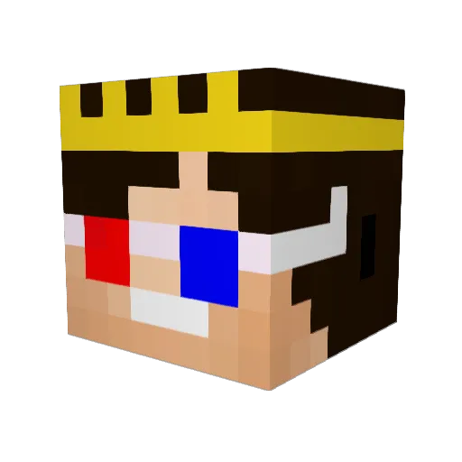 BernhardFB Minecraft avatar head, 3D render