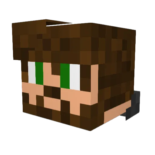 Bernharda Minecraft avatar head, 3D render
