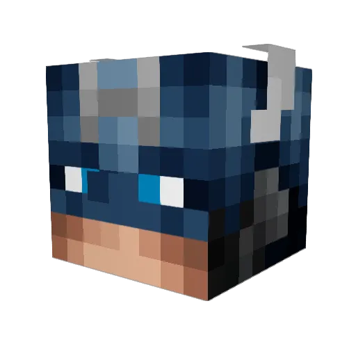 Bernie139 Minecraft avatar head, 3D render