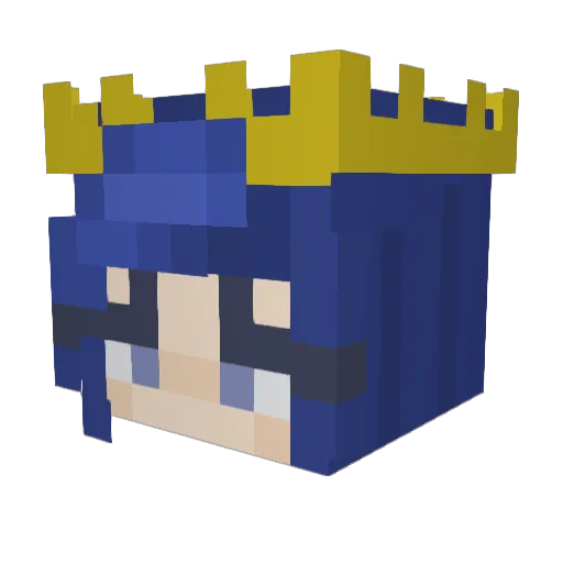 Bernikehhhh Minecraft avatar head, 3D render
