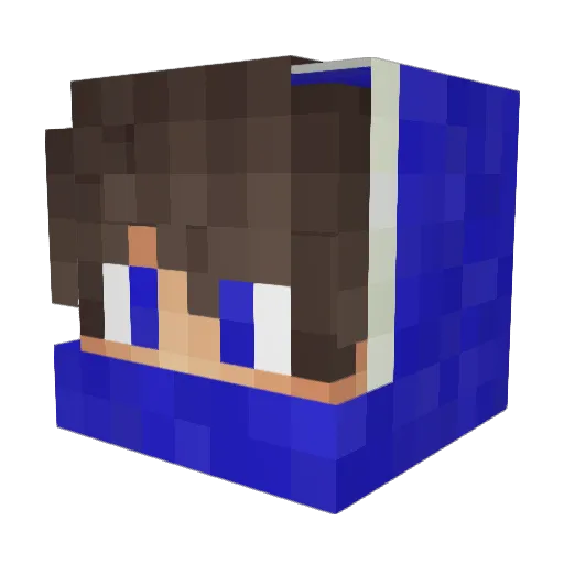 Berninator Minecraft avatar head, 3D render