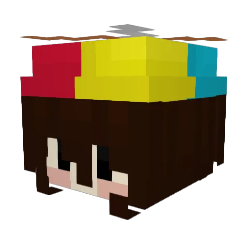 Bernitas Minecraft avatar head, 3D render