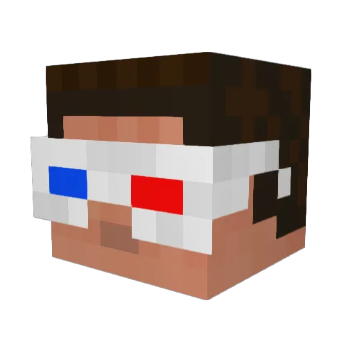 Bernqrd Minecraft avatar head, 3D render